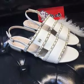 chanel sandals femme italy  sandals cowhide chain